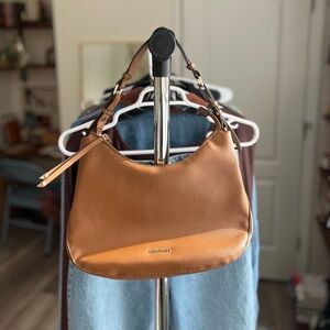 Tan Leather Shoulder Bag by Nine West